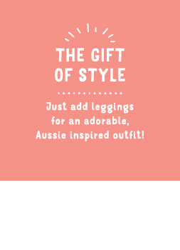 Just add leggings for an adorable, Aussie inspired outfit!